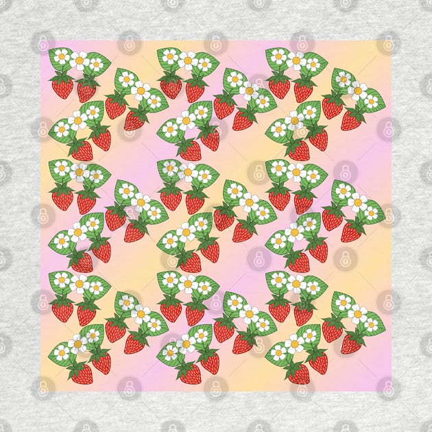 Strawberry Gradient Pattern Design by IsmaSaleem